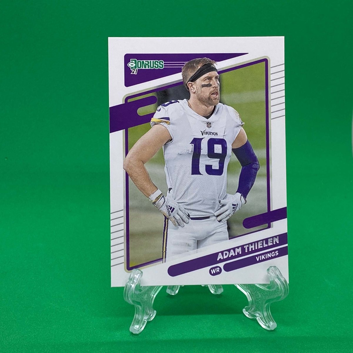 Raw Individual Card: 2021 Donruss Football Base No Helmet Photo Variation - Adam Thielen (#126) - Hails Mary Cards