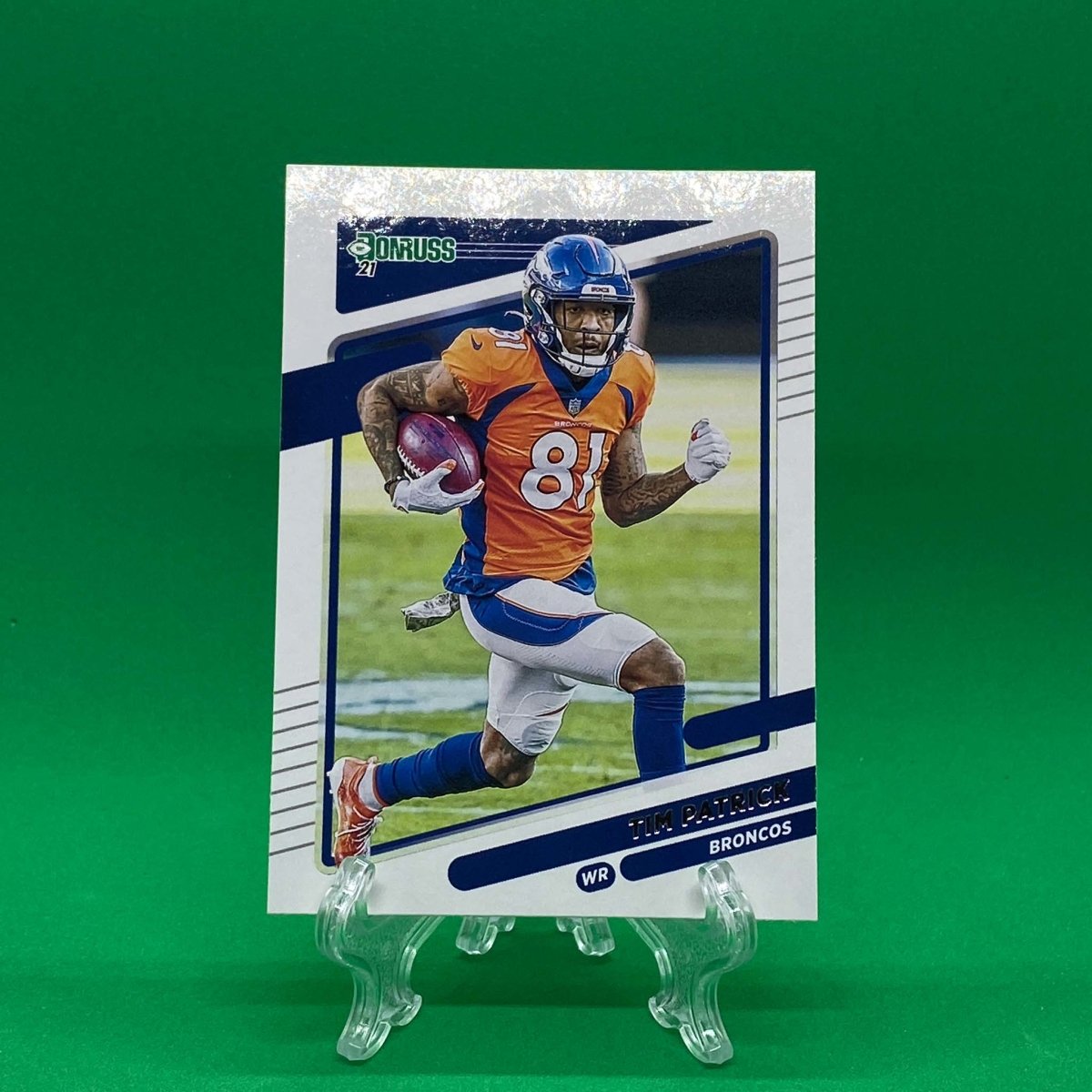 Raw Individual Card: 2021 Donruss Football Base Set - Tim Patrick (#186) - Hails Mary Cards
