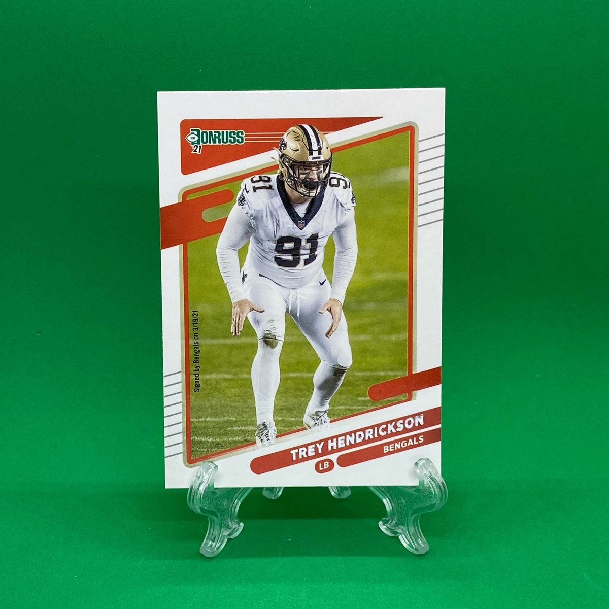 Raw Individual Card: 2021 Donruss Football Base Set - Trey Hendrickson (#100) - Hails Mary Cards