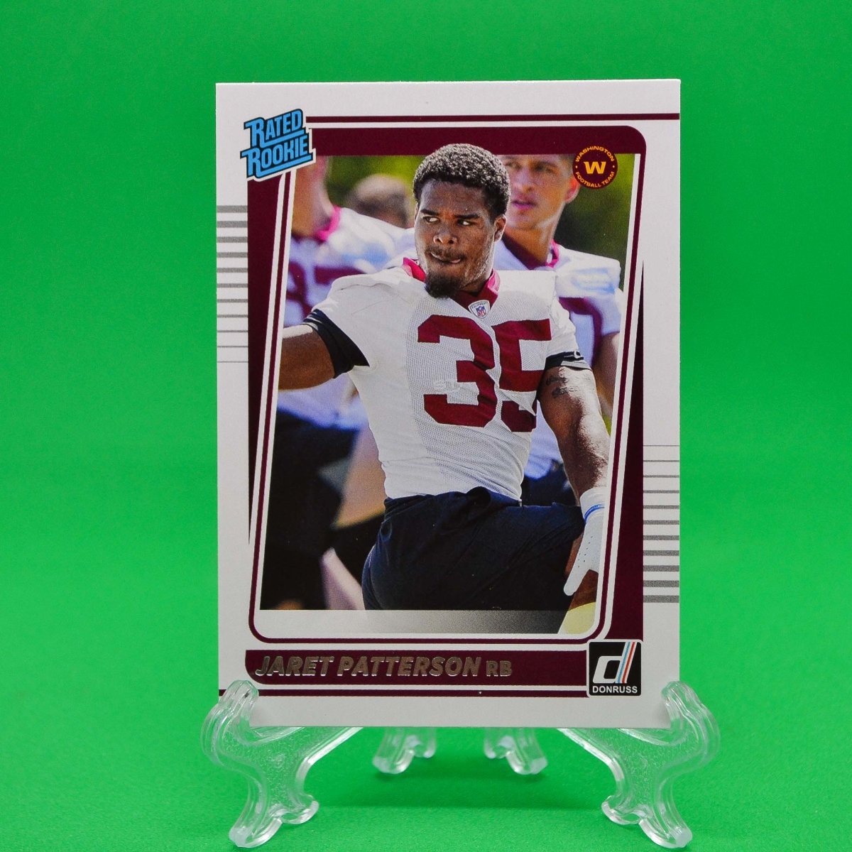 Raw Individual Card: 2021 Donruss Football Rated Rookie - Jaret Patterson (#298) - Hails Mary Cards
