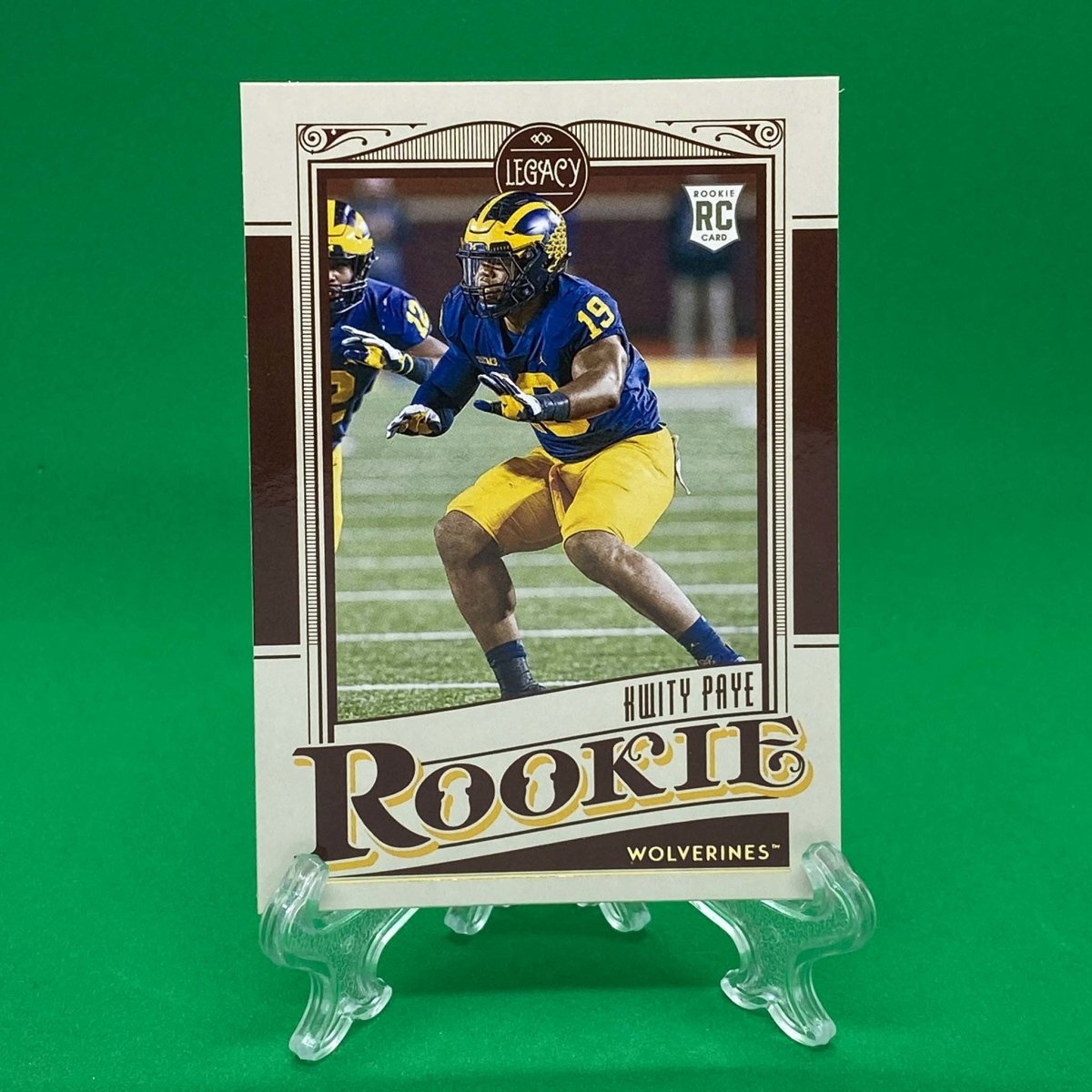 Raw Individual Card: 2021 Legacy Football Base Rookies - Kwitty Paye (#181) - Hails Mary Cards