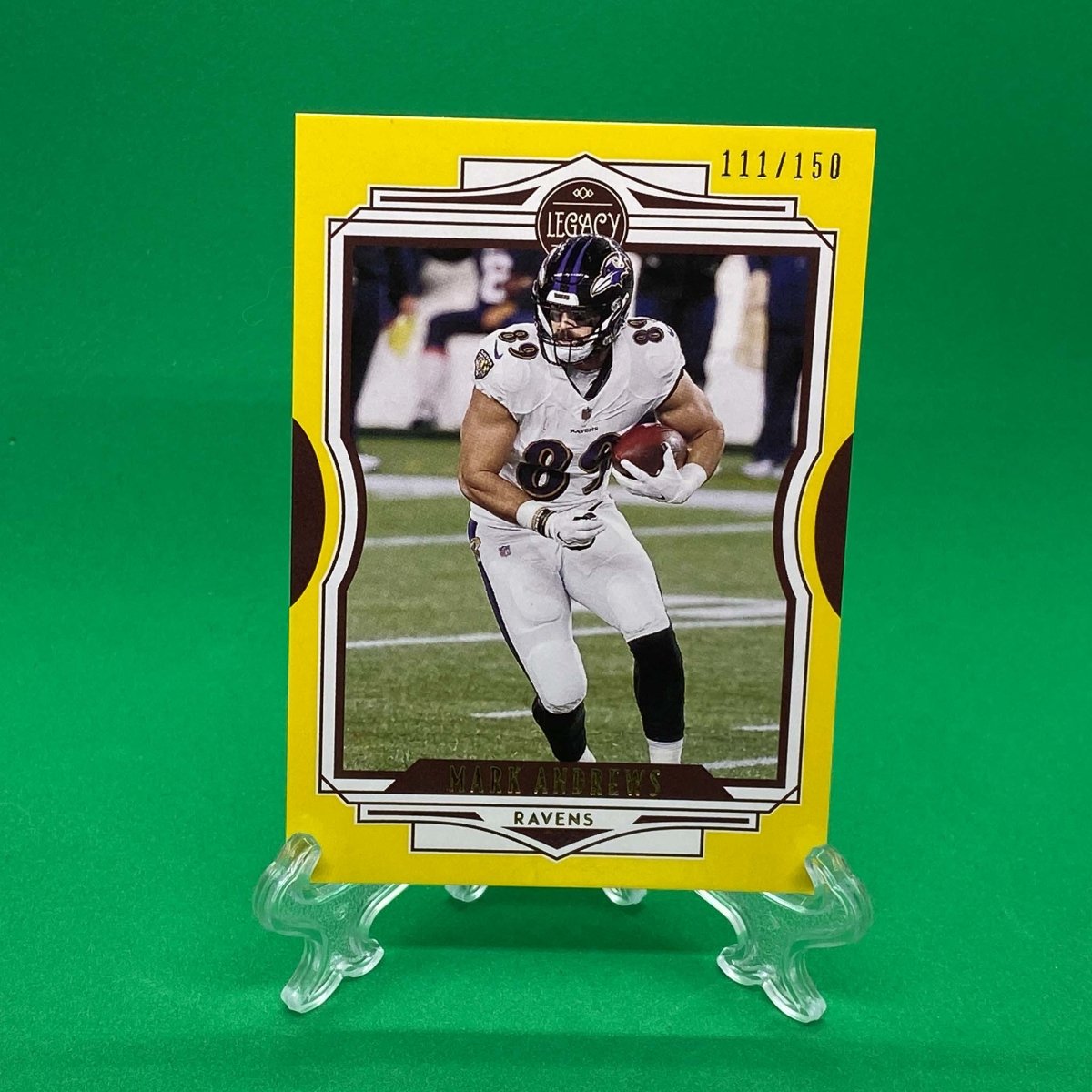 Raw Individual Card: 2021 Legacy Football Base Set, Parallel Card Yellow (#/150) - Mark Andrews (#15) - Hails Mary Cards