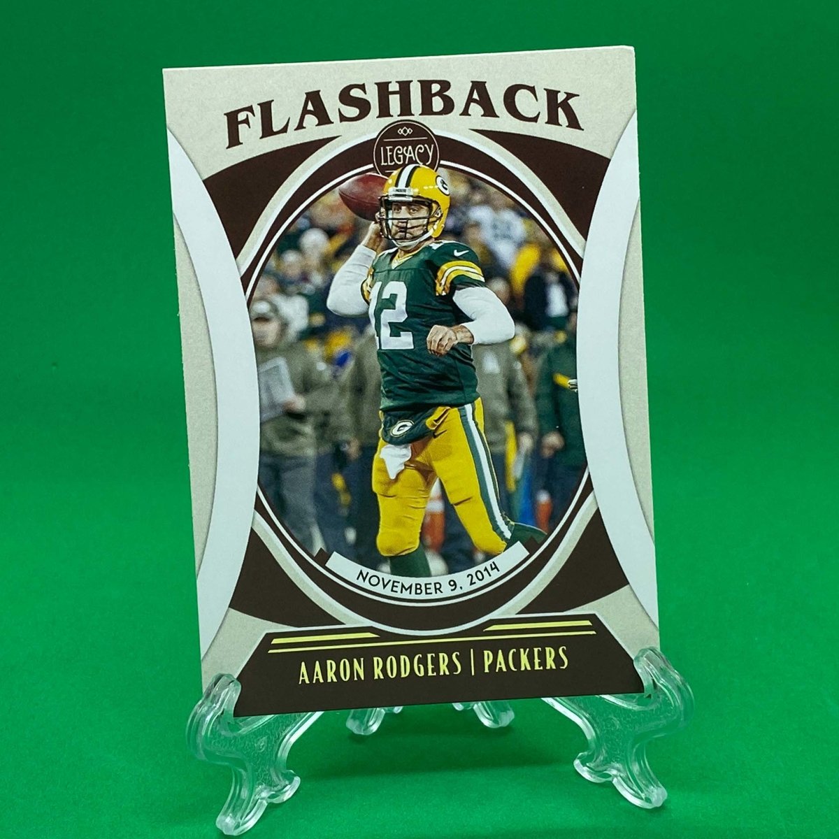 Raw Individual Card: 2021 Legacy Football Flashback - Aaron Rodgers (#FB-26) - Hails Mary Cards