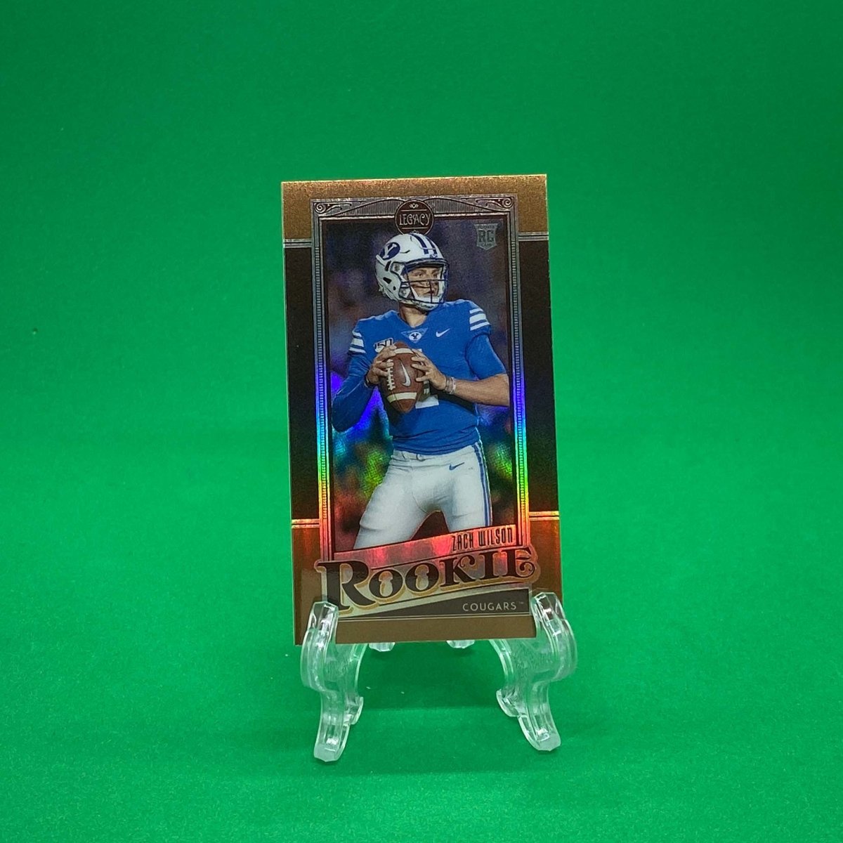 Raw Individual Card: 2021 Legacy Football Rookies Premium Edition Variation Mini, Parallel Card Bronze (#/100) - Zach Wilson (#3) - Hails Mary Cards