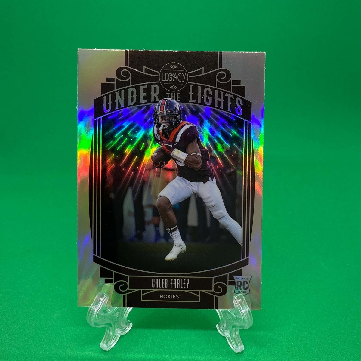Raw Individual Card: 2021 Legacy Football Under The Lights, Silver - Caleb Farley (#UL-CF) - Hails Mary Cards