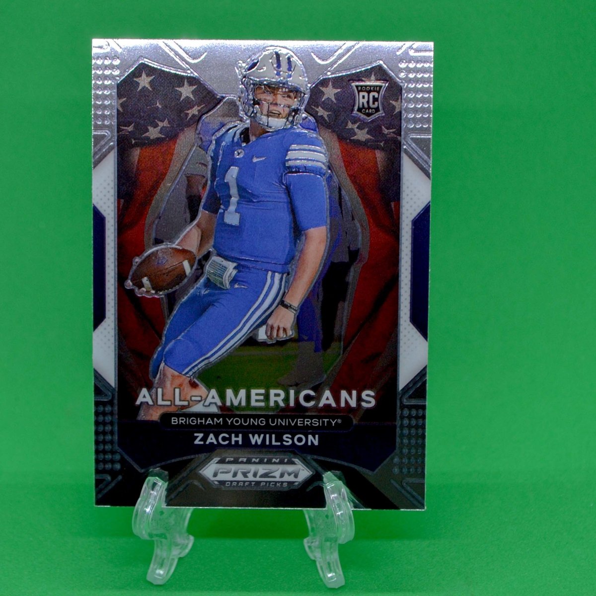 Raw Individual Card: 2021 Prizm Draft Picks Base Set(All American) - Zach Wilson (#182) - Hails Mary Cards