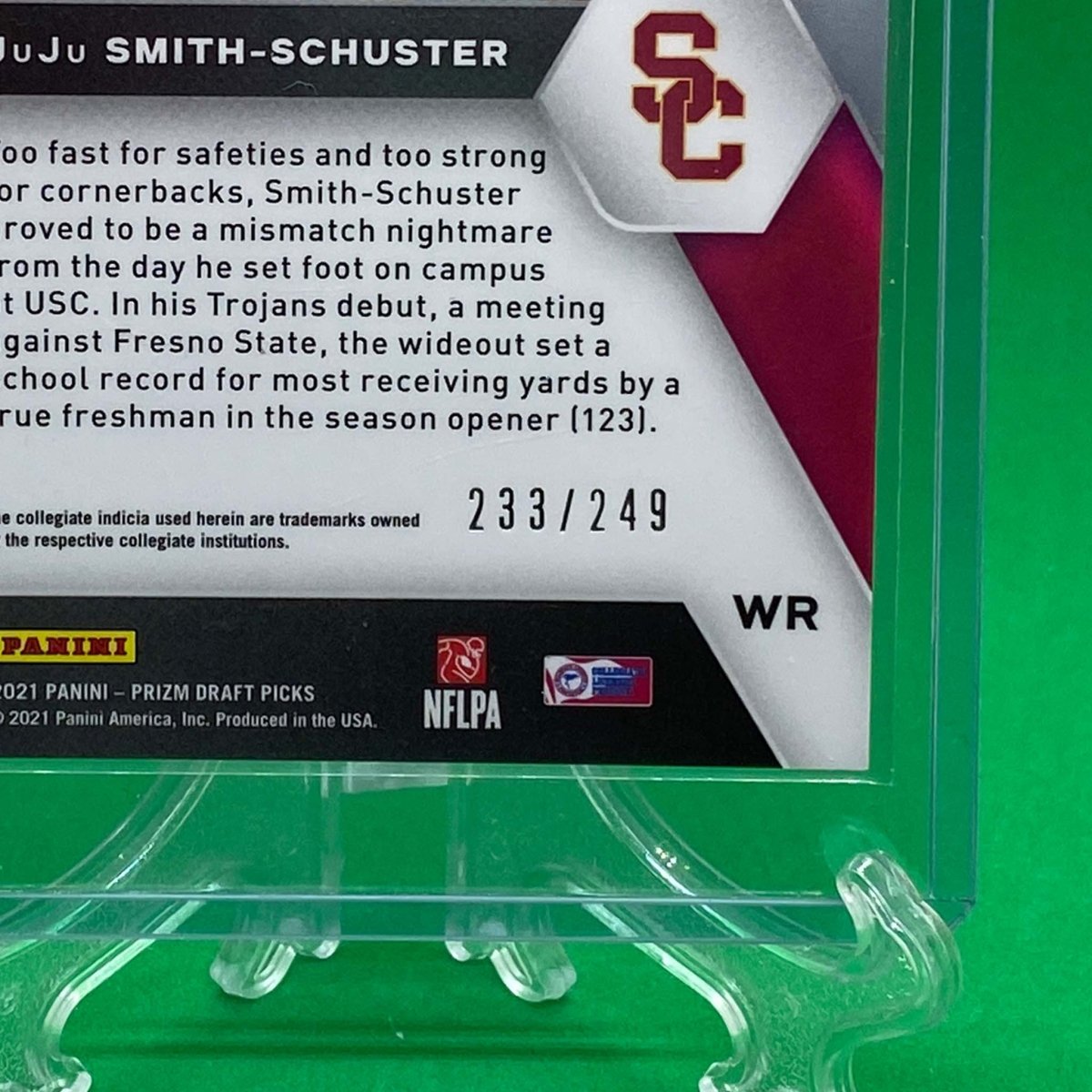 Raw Individual Card: 2021 Prizm Draft Picks Base Set(Base), Blue Wave (#/249) - Juju Smith-Schuster (#53) - Hails Mary Cards