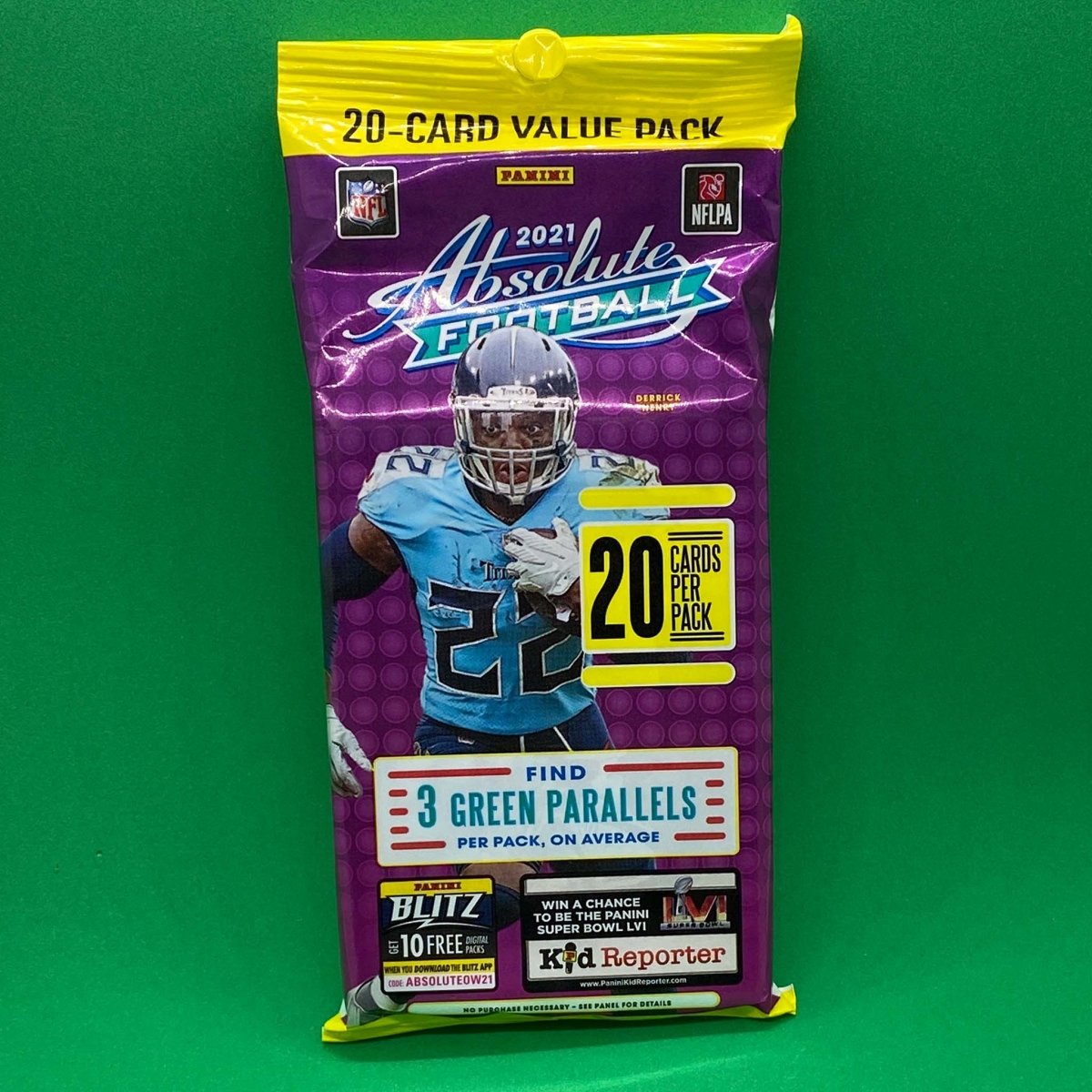 2021 Panini Absolute Football Jumbo Value Pack (Green Parallels!) - Hails Mary Cards