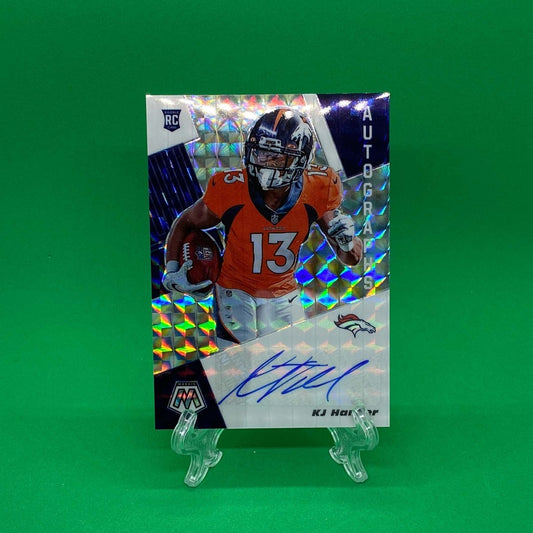 Raw Individual Card: 2020 Mosaic Football Rookie Autographs Mosaic - KJ Hamler Autograph (#RA19) - Hails Mary Cards