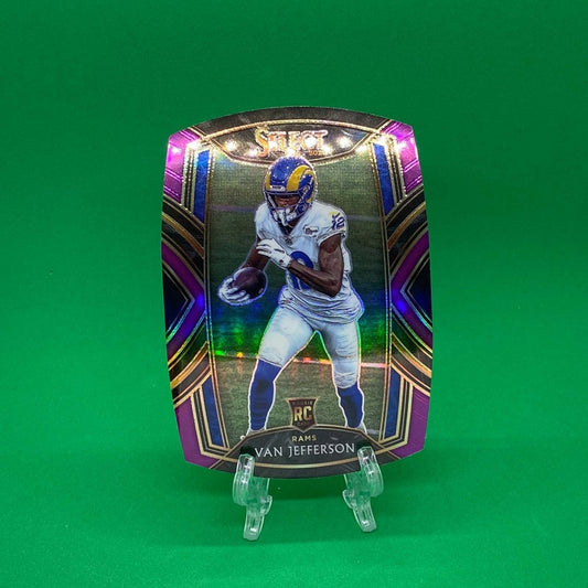 Raw Individual Card: 2020 Select Club Level(Die Cut), Purple - Van Jefferson (#271) - Hails Mary Cards
