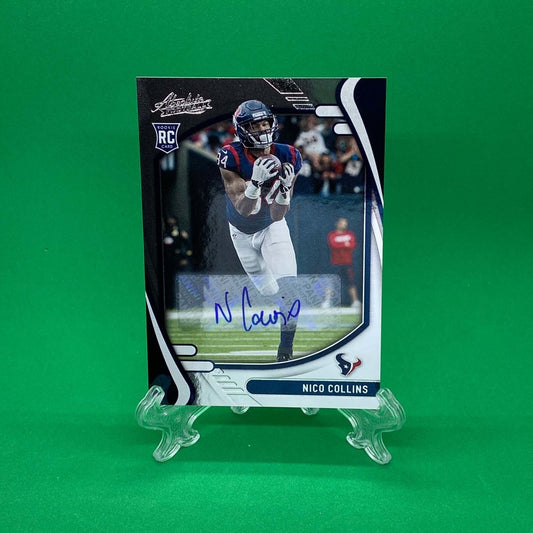 Raw Individual Card: 2021 Absolute Football Signiture Rookies - Nico Collins Autograph (#127) - Hails Mary Cards