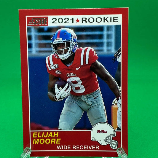 Raw Individual Card: 2021 Chronicles Draft Picks Score Retro - Elijah Moore (#57) - Hails Mary Cards