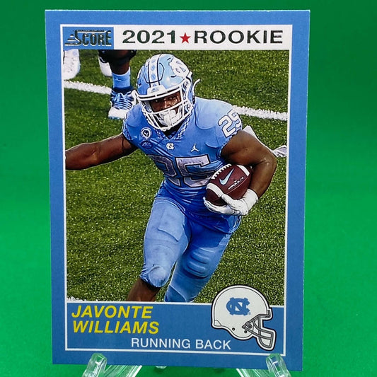 Raw Individual Card: 2021 Chronicles Draft Picks Score Retro - Javonte Williams (#74) - Hails Mary Cards