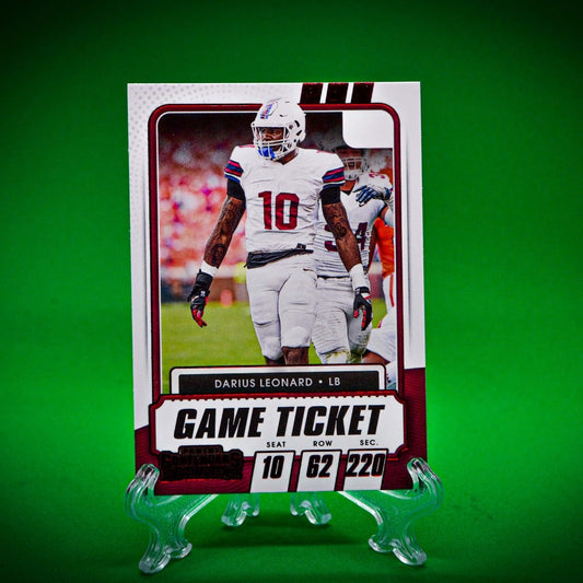 Raw Individual Card: 2021 Contenders Draft Picks Base Set, Game Ticket Red - Darius Leonard (#87) - Hails Mary Cards