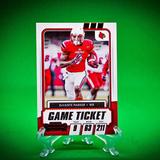 Raw Individual Card: 2021 Contenders Draft Picks Base Set, Game Ticket Red - DeVante Parker (#45) - Hails Mary Cards