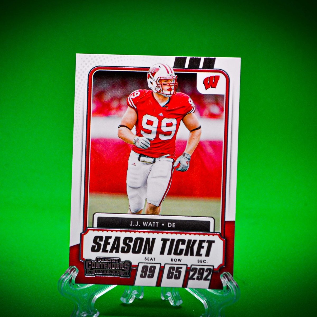 Raw Individual Card: 2021 Contenders Draft Picks Base Set - J.J. Watt (#79) - Hails Mary Cards