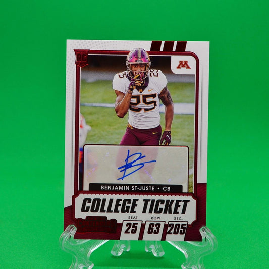 Raw Individual Card: 2021 Contenders Draft Picks College Ticket , Red - Benjamin St-Juste Autograph (#196) - Hails Mary Cards