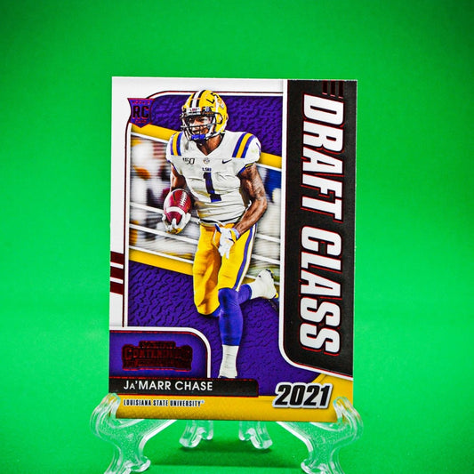 Raw Individual Card: 2021 Contenders Draft Picks Draft Class, Red - Ja'Marr Chase (#5) - Hails Mary Cards