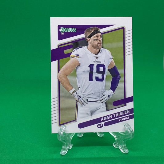 Raw Individual Card: 2021 Donruss Football Base No Helmet Photo Variation - Adam Thielen (#126) - Hails Mary Cards