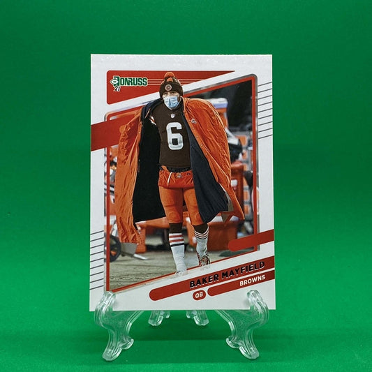 Raw Individual Card: 2021 Donruss Football Base No Helmet Photo Variation - Baker Mayfield (#195) - Hails Mary Cards