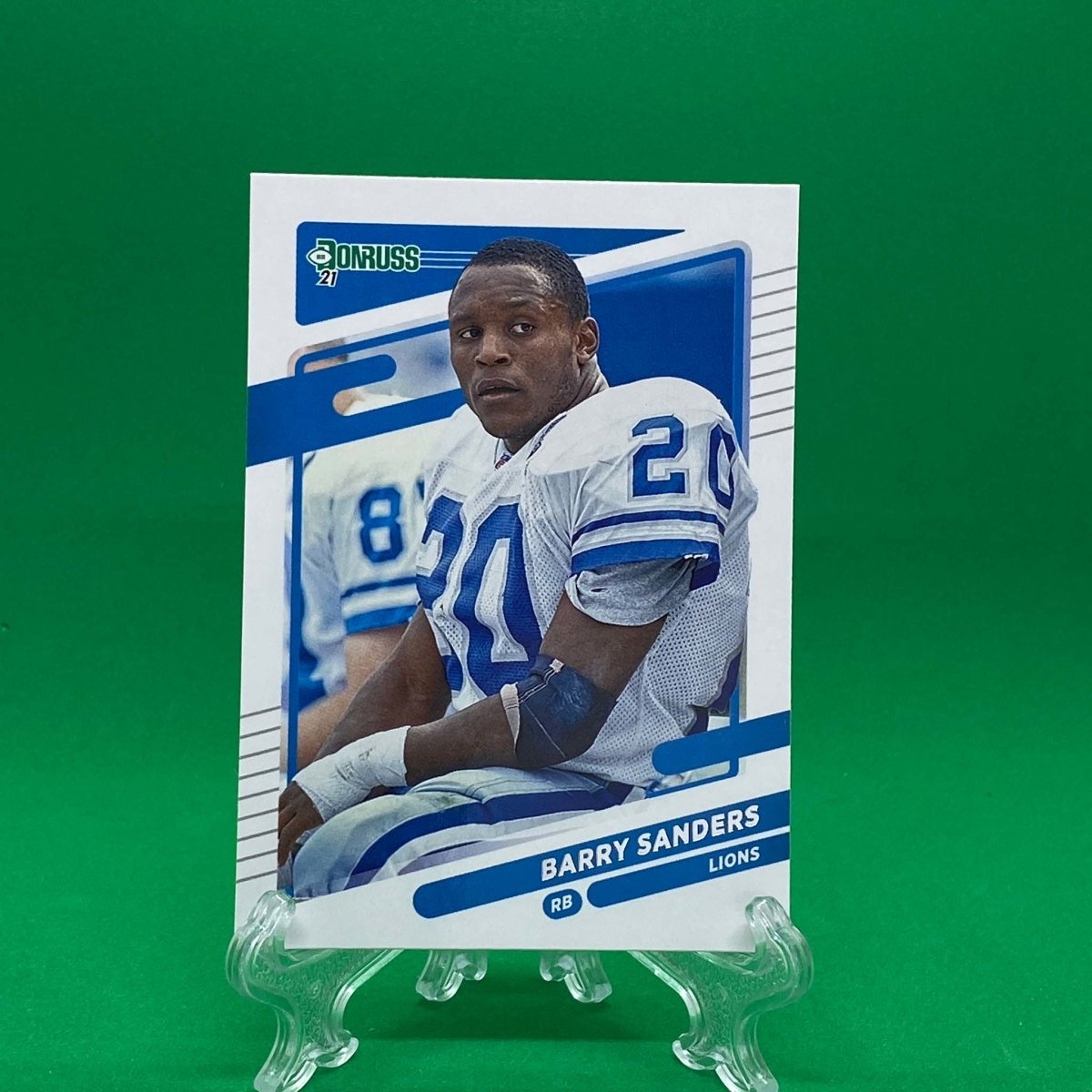 Raw Individual Card: 2021 Donruss Football Base No Helmet Photo Variation - Barry Sanders (#173) - Hails Mary Cards
