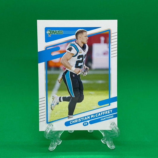 Raw Individual Card: 2021 Donruss Football Base No Helmet Photo Variation - Christian McCaffrey (#219) - Hails Mary Cards
