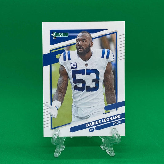 Raw Individual Card: 2021 Donruss Football Base No Helmet Photo Variation - Darius Leonard (#149) - Hails Mary Cards