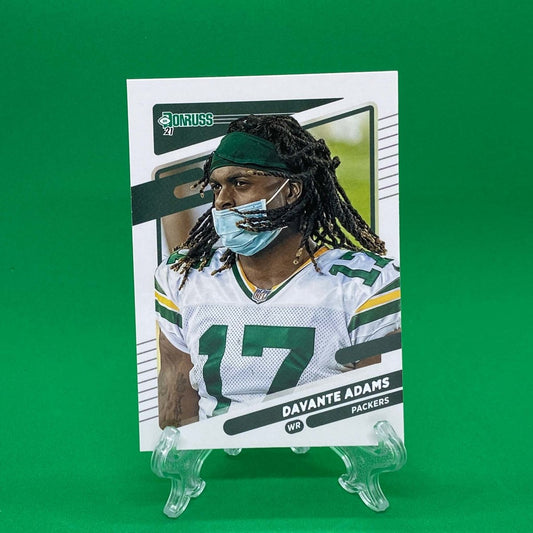 Raw Individual Card: 2021 Donruss Football Base No Helmet Photo Variation - Davante Adams (#158) - Hails Mary Cards