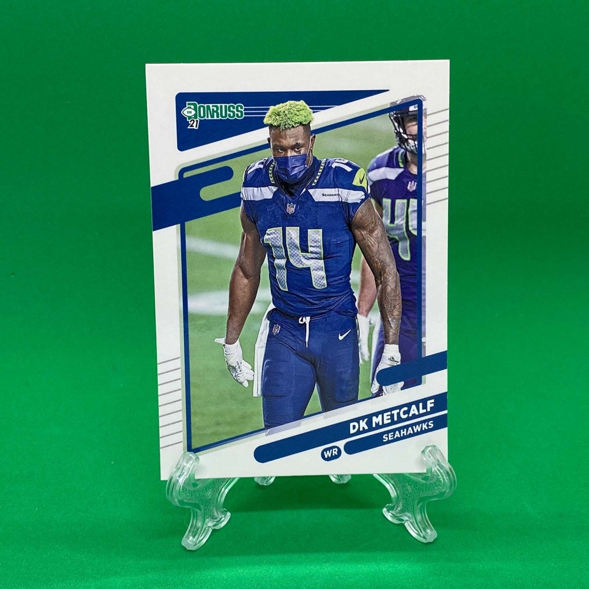 Raw Individual Card: 2021 Donruss Football Base No Helmet Photo Variation - DK Metcalf (#29) - Hails Mary Cards