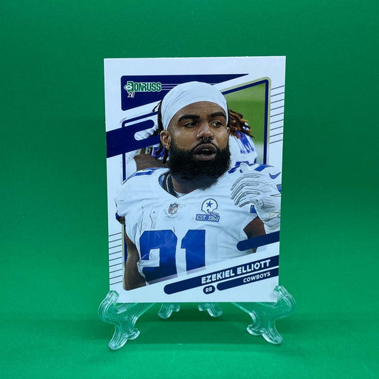 Raw Individual Card: 2021 Donruss Football Base No Helmet Photo Variation - Ezekiel Elliott (#188) - Hails Mary Cards