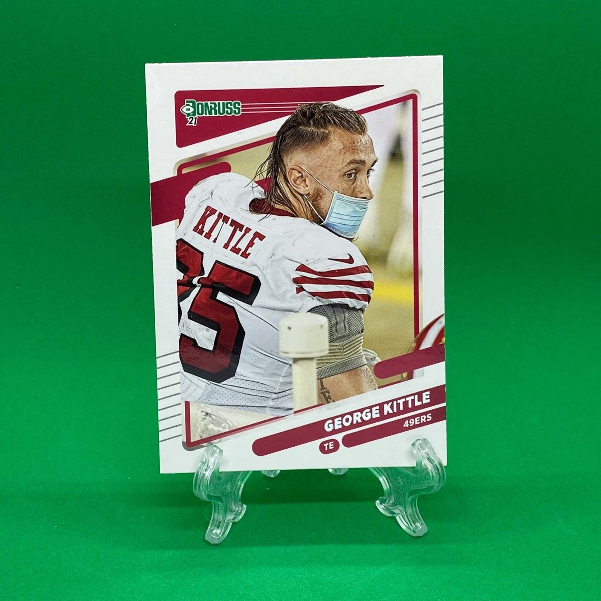 Raw Individual Card: 2021 Donruss Football Base No Helmet Photo Variation - George Kittle (#54) - Hails Mary Cards