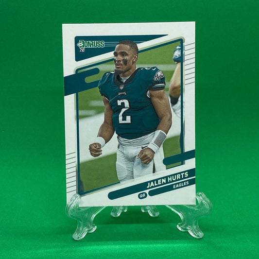 Raw Individual Card: 2021 Donruss Football Base No Helmet Photo Variation - Jalen Hurts (#108) - Hails Mary Cards