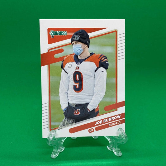 Raw Individual Card: 2021 Donruss Football Base No Helmet Photo Variation - Joe Burrows (#211) - Hails Mary Cards