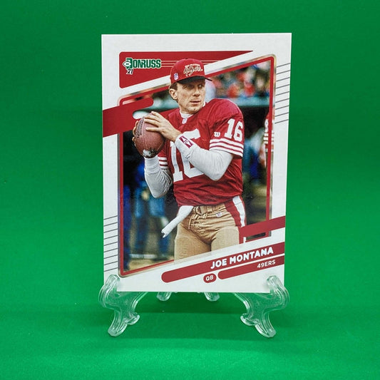 Raw Individual Card: 2021 Donruss Football Base No Helmet Photo Variation - Joe Montana (#57) - Hails Mary Cards