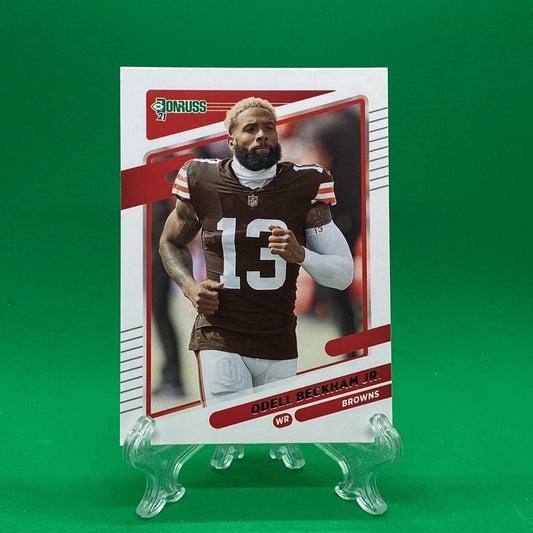 Raw Individual Card: 2021 Donruss Football Base No Helmet Photo Variation - Odell Beckham Jr. (#198) - Hails Mary Cards