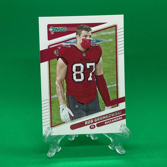 Raw Individual Card: 2021 Donruss Football Base No Helmet Photo Variation - Rob Gronkowski (#104) - Hails Mary Cards