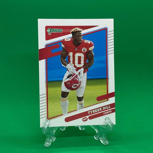 Raw Individual Card: 2021 Donruss Football Base No Helmet Photo Variation - Tyreek Hill (#117) - Hails Mary Cards