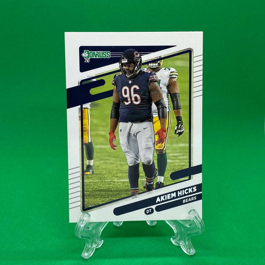 Raw Individual Card: 2021 Donruss Football Base Set - Akien Hicks (#208) - Hails Mary Cards