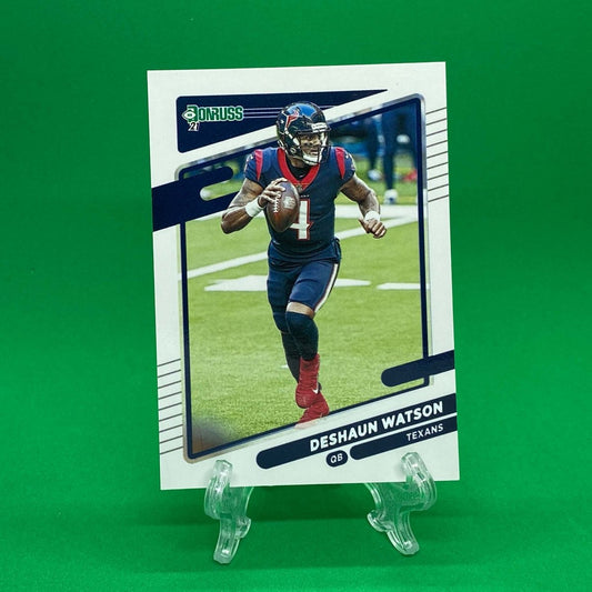 Raw Individual Card: 2021 Donruss Football Base Set, Aqueous Test - Deshaun Watson (#163) - Hails Mary Cards