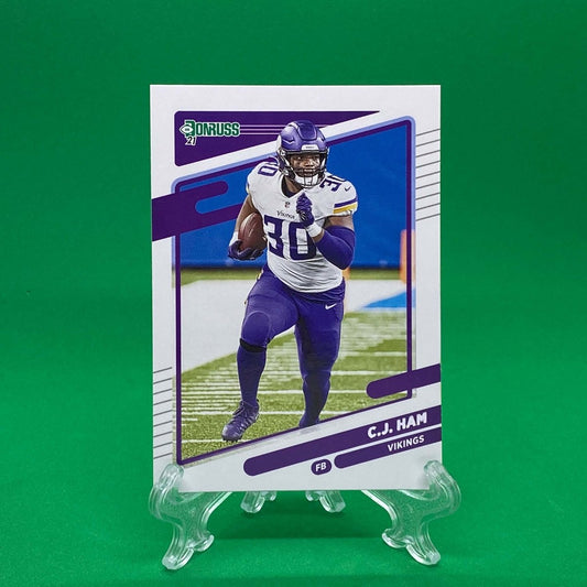 Raw Individual Card: 2021 Donruss Football Base Set - C.J. Ham (#130) - Hails Mary Cards
