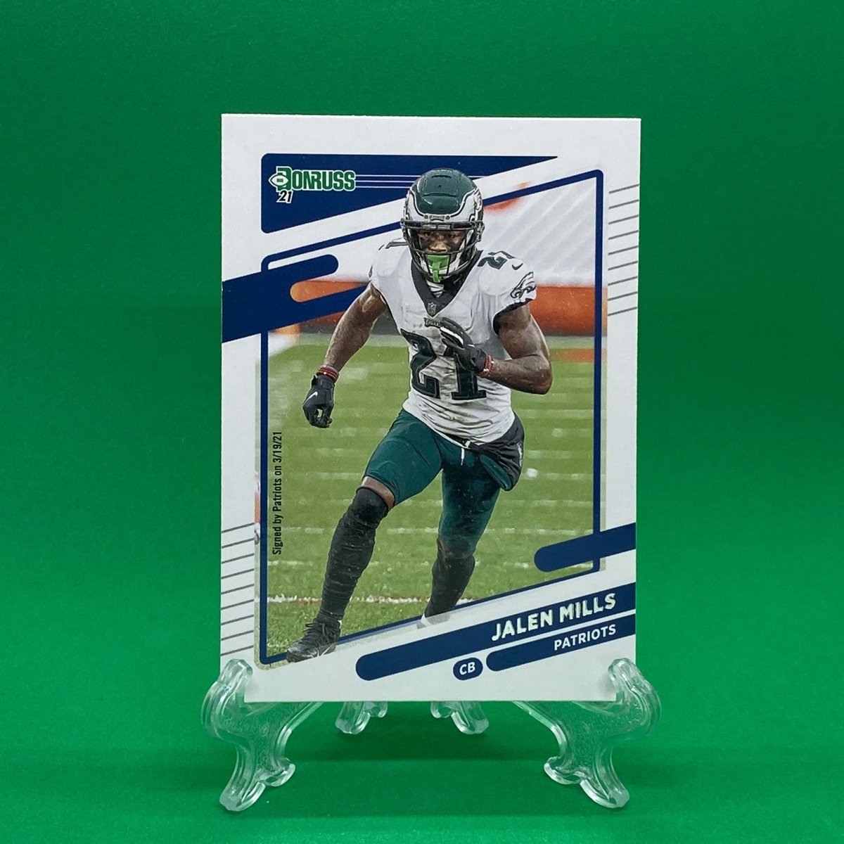 Raw Individual Card: 2021 Donruss Football Base Set - Jalen Mills (#113) - Hails Mary Cards