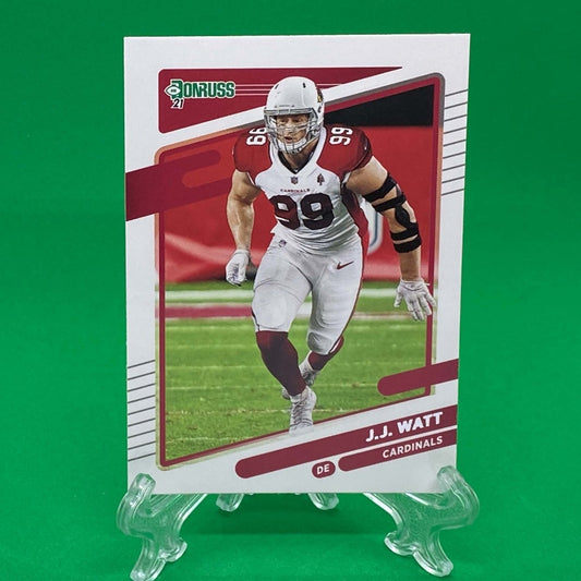 Raw Individual Card: 2021 Donruss Football Base Set - J.J. Watt (#164) - Hails Mary Cards