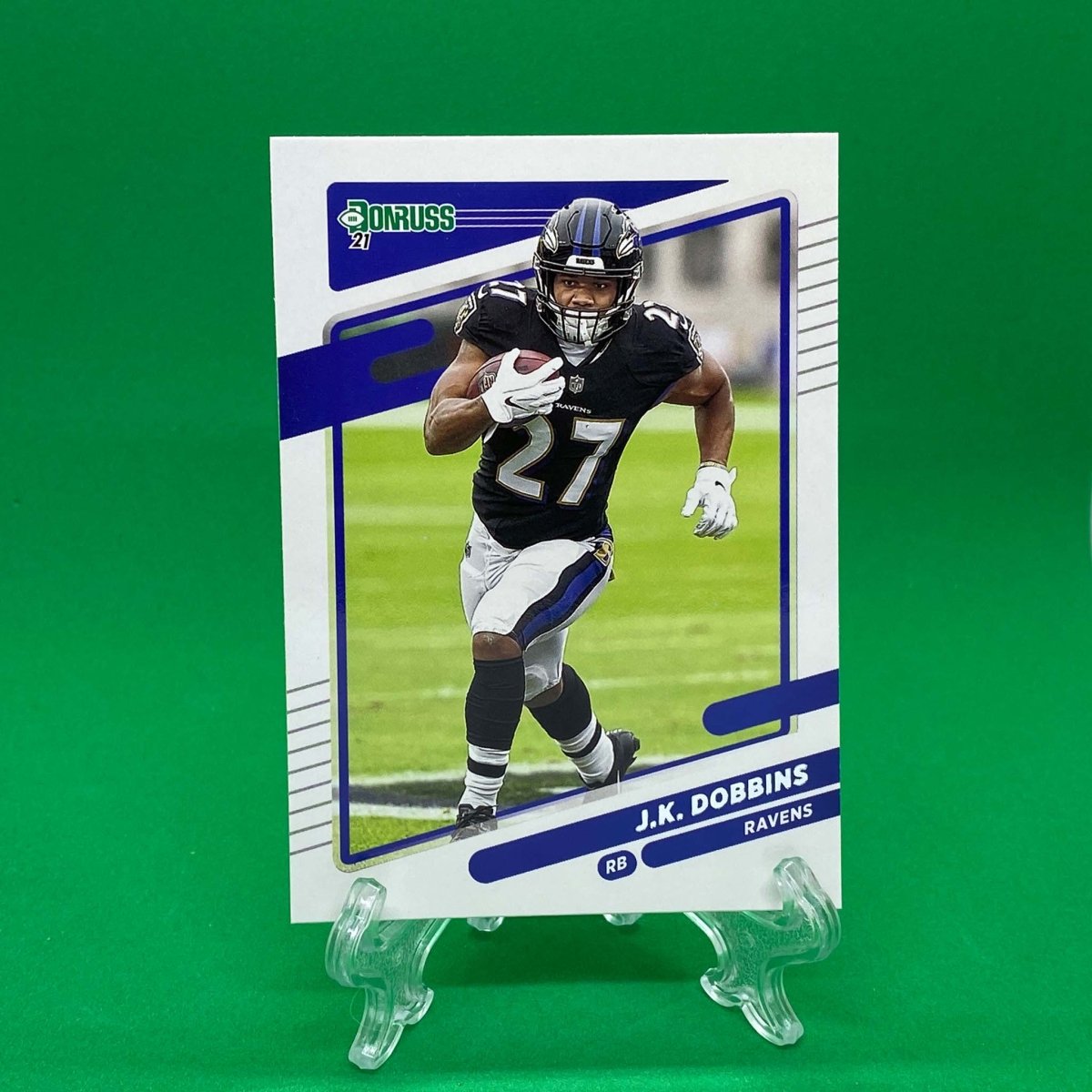 Raw Individual Card: 2021 Donruss Football Base Set - J.K. Dobbins (#210) - Hails Mary Cards