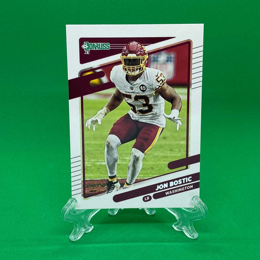 Raw Individual Card: 2021 Donruss Football Base Set - Jon Bostic (#10) - Hails Mary Cards