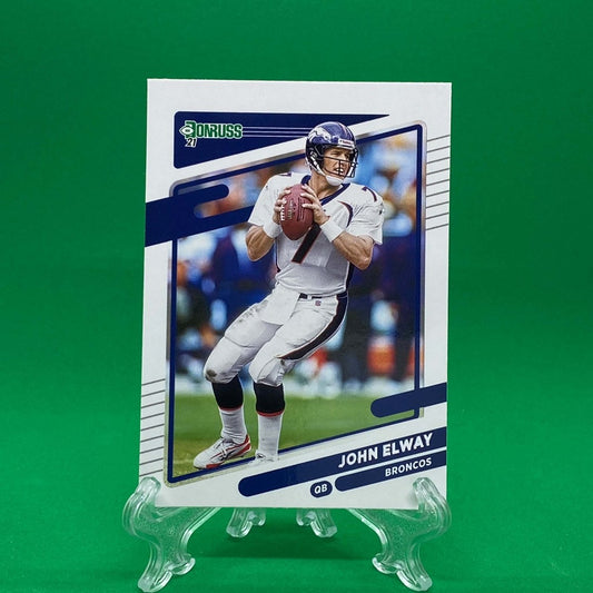 Raw Individual Card: 2021 Donruss Football Base Set - Jonhn Elway (#180) - Hails Mary Cards