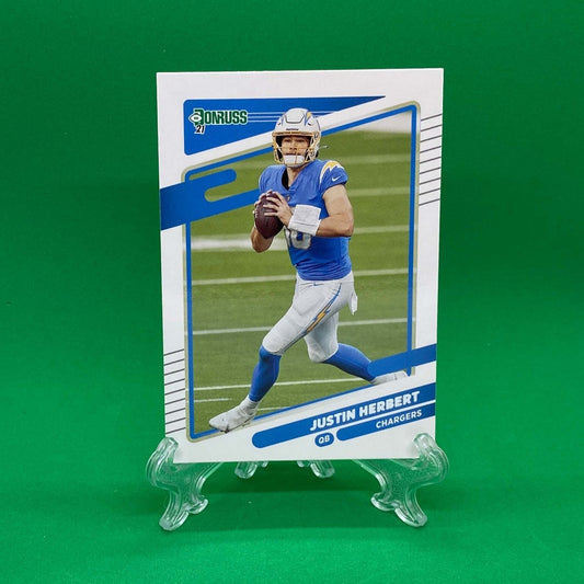 Raw Individual Card: 2021 Donruss Football Base Set - Justin Herbert (#70) - Hails Mary Cards