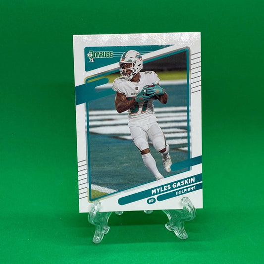 Raw Individual Card: 2021 Donruss Football Base Set - Myles Gaskin (#65) - Hails Mary Cards