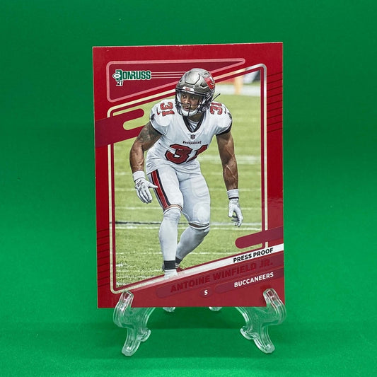 Raw Individual Card: 2021 Donruss Football Base Set, Press Proof Red - Antoine Winfield Jr. (#106) - Hails Mary Cards
