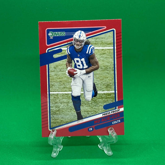 Raw Individual Card: 2021 Donruss Football Base Set, Press Proof Red - Mo Alie-Cox (#153) - Hails Mary Cards