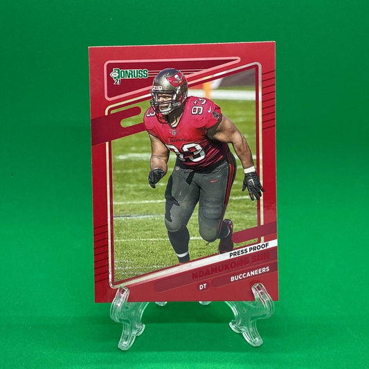 Raw Individual Card: 2021 Donruss Football Base Set, Press Proof Red - Ndamukong Suh (#107) - Hails Mary Cards